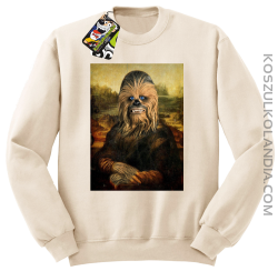 Mona Lisa Chewbacca CZUBAKA - Bluza męska standard bez kaptura beżowa 