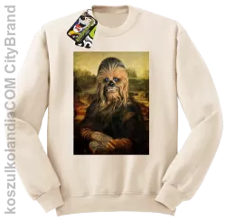 Mona Lisa Chewbacca CZUBAKA - Bluza męska standard bez kaptura beżowa 