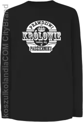 Prawdziwi królowie rodzą się w październiku - Longsleeve dziecięcy czarna 