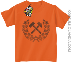 Pyrlik i żelazko znak górniczy herb górnictwa - Koszulka dziecięca pomarańcz 