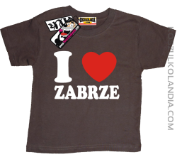 I love Zabrze - koszulka dziecięca - brązowy