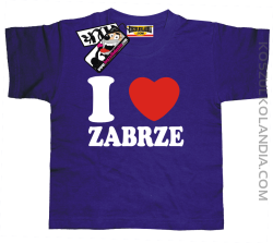 I love Zabrze - koszulka dziecięca - fioletowy