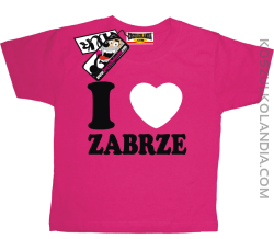 I love Zabrze - koszulka dziecięca - różowy