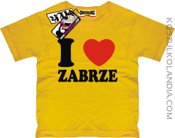 I love Zabrze - koszulka dziecięca - żółty