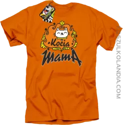 Kocia Mama - Koszulka męska pomarańcz 