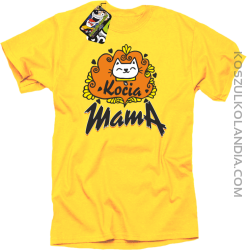 Kocia Mama - Koszulka męska żółta 