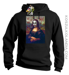 Mona Lisa Hello Jocker - Bluza męska z kapturem czarna 