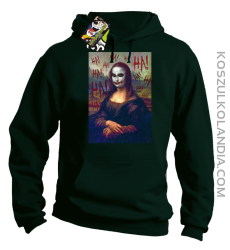 Mona Lisa Hello Jocker - Bluza męska z kapturem butelkowa 