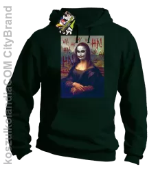 Mona Lisa Hello Jocker - Bluza męska z kapturem butelkowa 