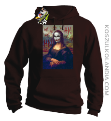 Mona Lisa Hello Jocker - Bluza męska z kapturem brąz 