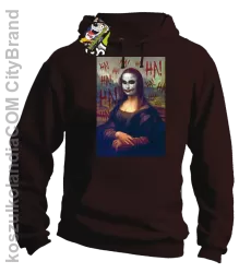 Mona Lisa Hello Jocker - Bluza męska z kapturem brąz 