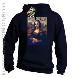 Mona Lisa Hello Jocker - Bluza męska z kapturem granat