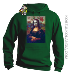 Mona Lisa Hello Jocker - Bluza męska z kapturem zielona 