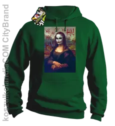 Mona Lisa Hello Jocker - Bluza męska z kapturem zielona 