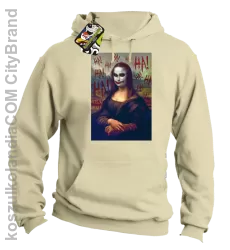 Mona Lisa Hello Jocker - Bluza męska z kapturem beżowa 