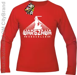 Warszawa wonderland - Longsleeve męski czerwona 