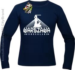 Warszawa wonderland - Longsleeve męski granat