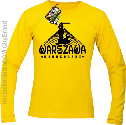 Warszawa wonderland - Longsleeve męski  żółta 