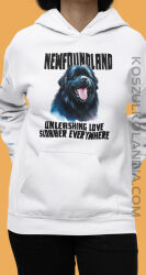 NEWFOUNDLAND Unleashing love Slobber everywhere - bluza z kapturem unisize  8 rozmiarów 32