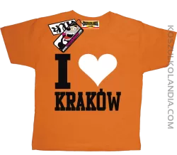 I love Kraków - koszulka dziecięca - pomarańczowy