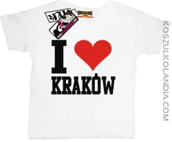I love Kraków - koszulka dziecięca - biały