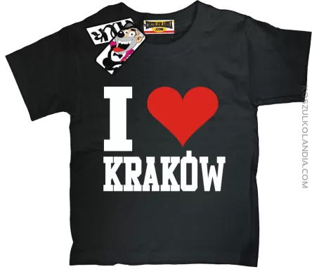 I love Kraków - koszulka dziecięca - czarny