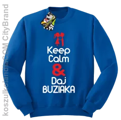 Keep Calm & Daj Buziaka - Bluza STANDARD męska - Niebieski