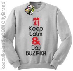 Keep Calm & Daj Buziaka - Bluza STANDARD męska - Melanż