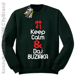 Keep Calm & Daj Buziaka - Bluza STANDARD męska - Butelkowy