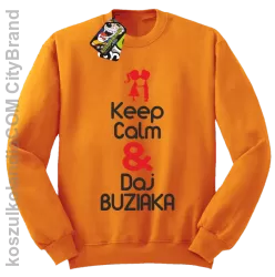 Keep Calm & Daj Buziaka - Bluza STANDARD męska - Pomarańczowy