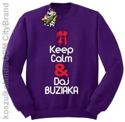 Keep Calm & Daj Buziaka - Bluza STANDARD męska - Fioletowy