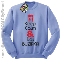 Keep Calm & Daj Buziaka - Bluza STANDARD męska - Błękitny