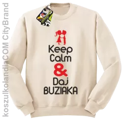 Keep Calm & Daj Buziaka - Bluza STANDARD męska - Beżowy