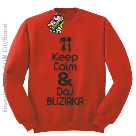 Keep Calm & Daj Buziaka - Bluza STANDARD męska - Czerwony