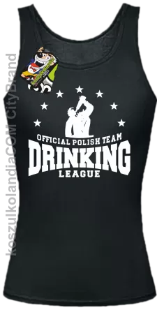 Official Polish Team Drinking League - Top damski czarny 