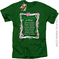 Kobieta po 30 Osiem Cudów Świata - Koszulka męska zielona 