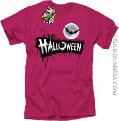 Halloween Standard Scenery - koszulka męska fuksja