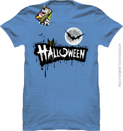 Halloween Standard Scenery - koszulka męska błękitna
