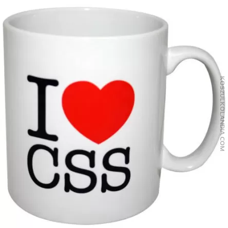 I Love CSS - arkusze stylów - kubek ceramiczny