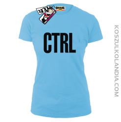 CTRL - koszulka damska - błękitny