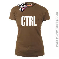 CTRL - koszulka damska - brązowy
