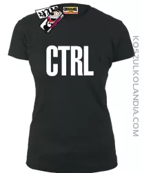 CTRL - koszulka damska - czarny
