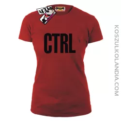 CTRL - koszulka damska - czerwony