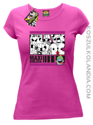 MAXI Krejzol Freaky Cartoon Red Doggy - Koszulka damska fuchsia 