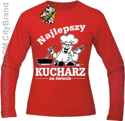 Mamma Mia Najlepszy kucharz na świecie - Longsleeve męski czerwony 