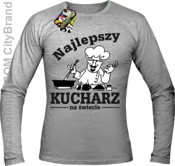 Mamma Mia Najlepszy kucharz na świecie - Longsleeve męski melanż 