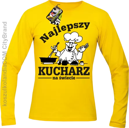 Mamma Mia Najlepszy kucharz na świecie - Longsleeve męski żółty 