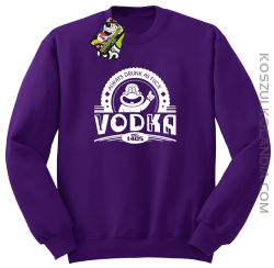 Always Drunk As Fuck VODKA Est 1405 - Bluza męska standard bez kaptura fiolet 