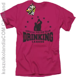 Official Polish Team Drinking League - koszulka męska fuchsia 