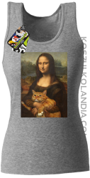 Mona Lisa z kotem - Top damski melanż 